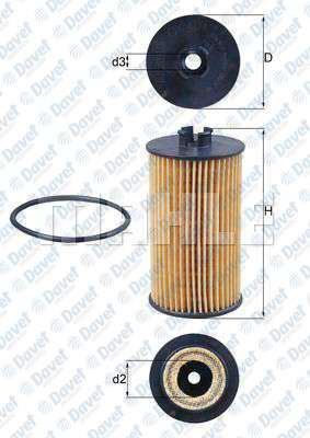 MAHLE OX401D Yag Filtresi Astra H 1.6 05->